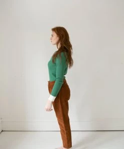 Fin & Vince Women's Waffle Henley Top - Fern Sale