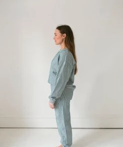 Fin & Vince Sale Women's Terry Sweater - Ocean