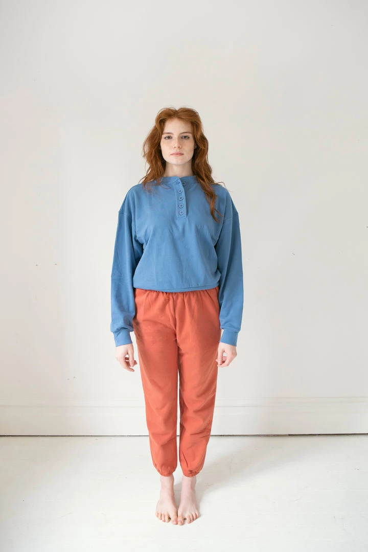 Fin & Vince Women's Fleece Jogger - Tomato 4 Fin & Vince Women's Fleece Jogger - Tomato