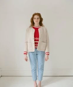 Fin & Vince Women's Quilted Jacket - Sand