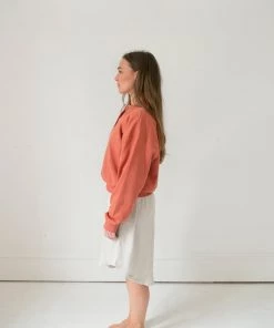 Fin & Vince Women's Fleece Button Pullover - Tomato Sale 33 Fin & Vince Women's Fleece Button Pullover - Tomato Sale