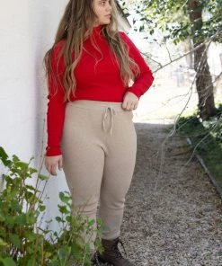 Fin & Vince Women's Ribbed Turtleneck - Chili Sale