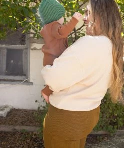 Fin & Vince Ribbed Long Sleeve Onesie - Hazelnut 9 Fin & Vince Ribbed Long Sleeve Onesie - Hazelnut