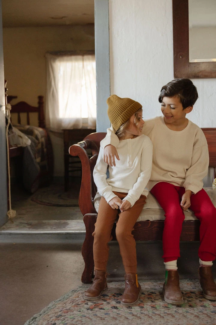 Fin & Vince Waffle Raglan - Sand Sale 4 Fin & Vince Waffle Raglan - Sand Sale