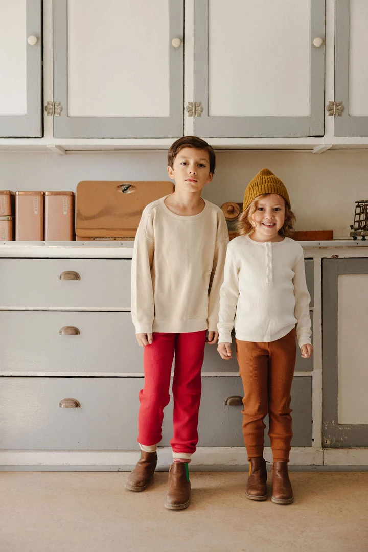 Fin & Vince Waffle Raglan - Sand Sale 5 Fin & Vince Waffle Raglan - Sand Sale