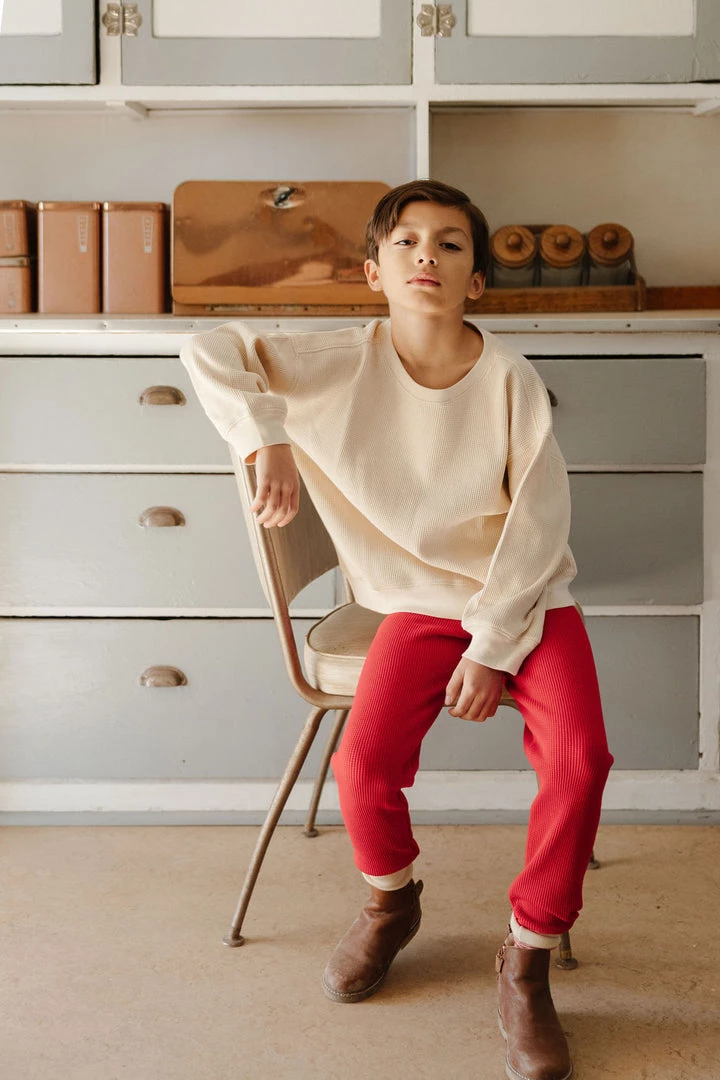 Fin & Vince Waffle Raglan - Sand Sale 6 Fin & Vince Waffle Raglan - Sand Sale