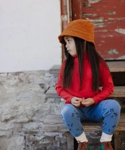 Fin & Vince Sale Ribbed Turtleneck - Chili