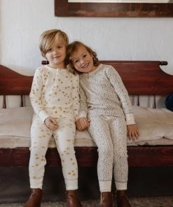 Fin & Vince Waffle Henley Top - Encore Floral