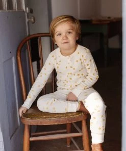 Fin & Vince Waffle Henley Top - Starry Sky