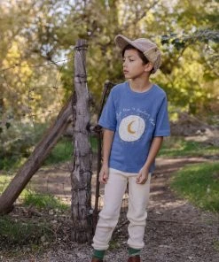 Fin & Vince Baseball Tee - Vintage Blue Shooting Star