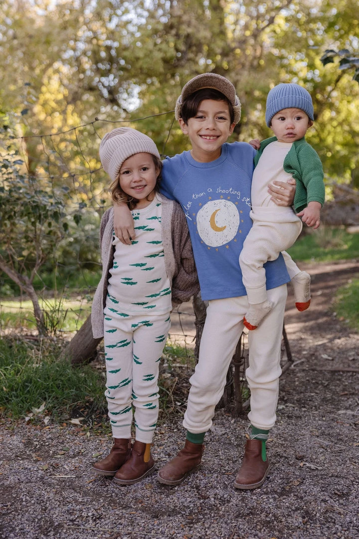 Fin & Vince Waffle Home Pant - Milk/ Fern Retro Cuff Sale 9 Fin & Vince Waffle Home Pant - Milk/ Fern Retro Cuff Sale