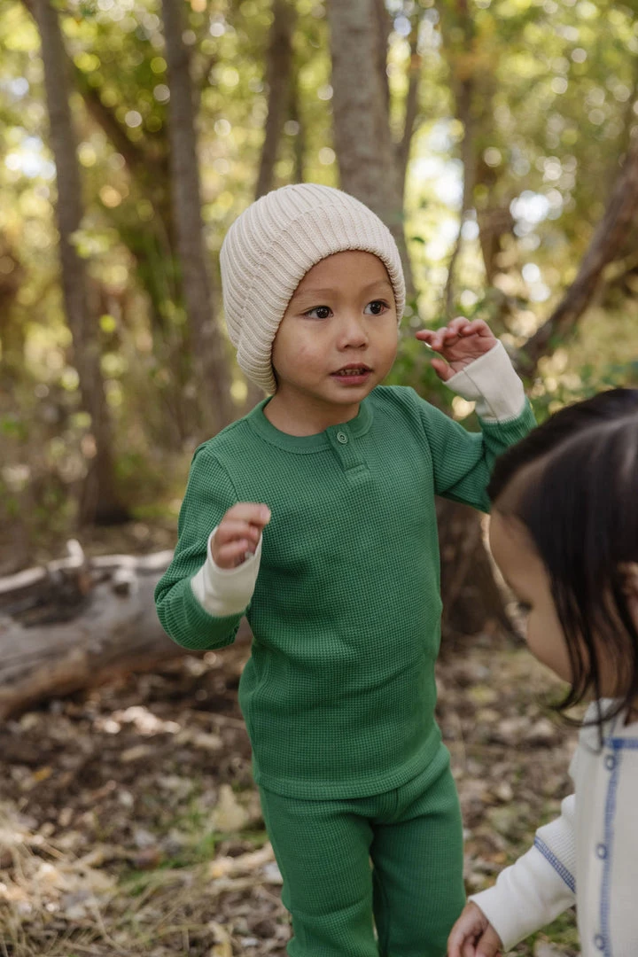 Fin & Vince Waffle Henley Top - Fern Sale 4 Fin & Vince Waffle Henley Top - Fern Sale