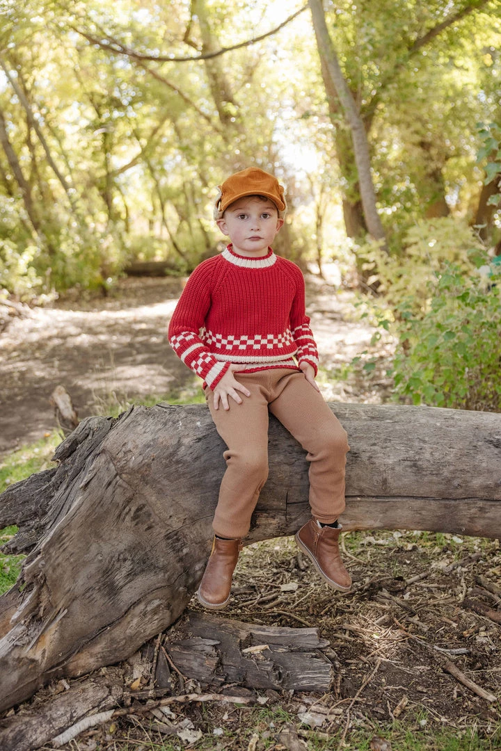 Fin & Vince Waffle Home Pant - Cinnamon 4 Fin & Vince Waffle Home Pant - Cinnamon