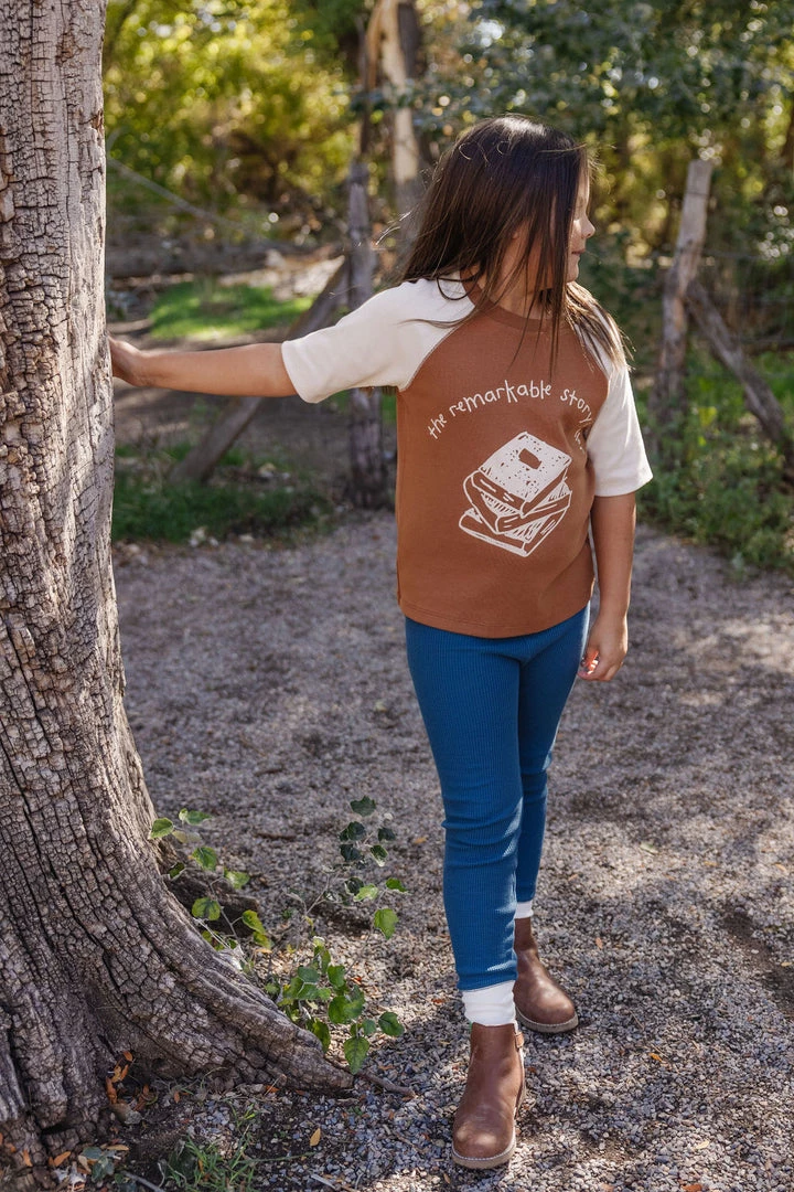 Fin & Vince Baseball Tee - Hazelnut Book Stack Sale 7 Fin & Vince Baseball Tee - Hazelnut Book Stack Sale
