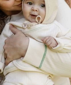 Fin & Vince Bloomer - Milk + Emerald Stitch