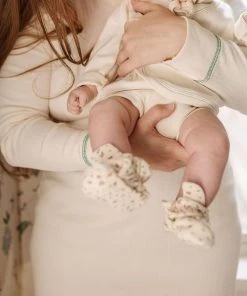 Fin & Vince Bloomer - Milk + Emerald Stitch