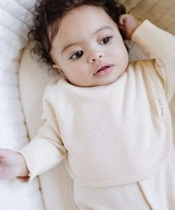 Fin & Vince Bib - Milk Pointelle Sale