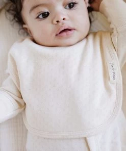 Fin & Vince Bib - Milk Pointelle Sale