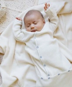 Fin & Vince Cozy Sack - Waffle + Blue Stitch