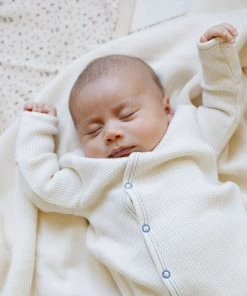 Fin & Vince Cozy Sack - Waffle + Blue Stitch