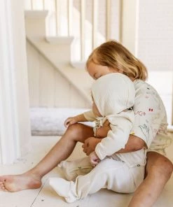 Fin & Vince Primary Bonnet - Milk + Emerald Stitch 24 Fin & Vince Primary Bonnet - Milk + Emerald Stitch