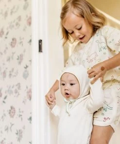 Fin & Vince Primary Bonnet - Milk + Emerald Stitch 20 Fin & Vince Primary Bonnet - Milk + Emerald Stitch