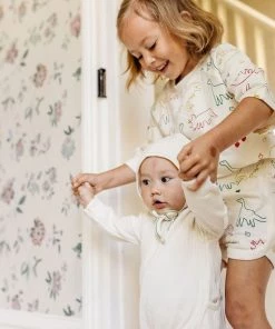 Fin & Vince Primary Bonnet - Milk + Emerald Stitch 21 Fin & Vince Primary Bonnet - Milk + Emerald Stitch