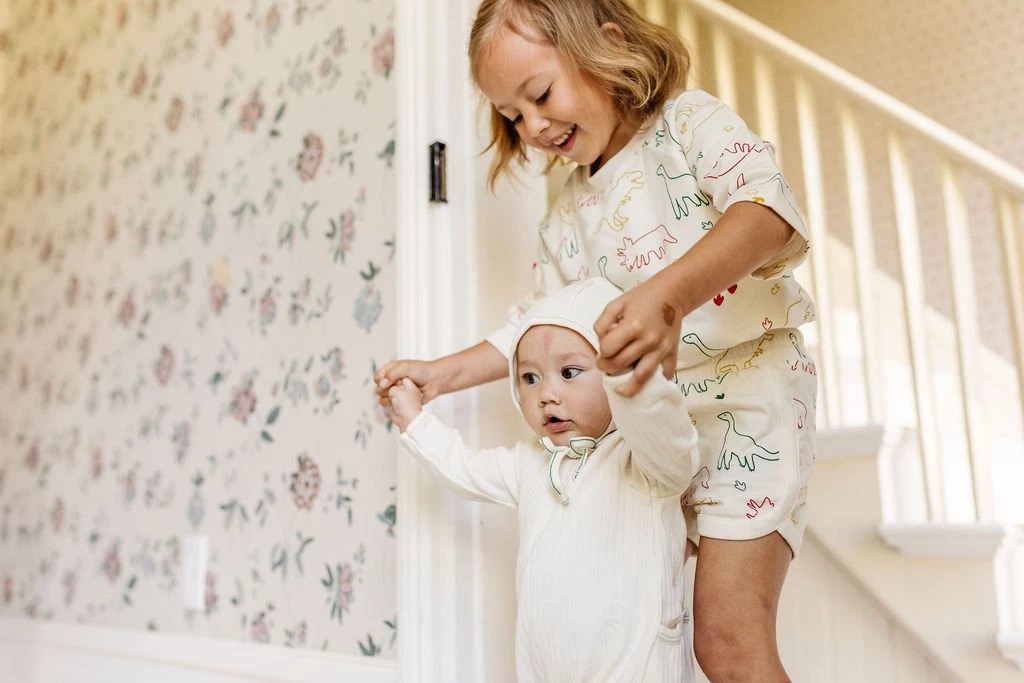 Fin & Vince Primary Bonnet - Milk + Emerald Stitch 8 Fin & Vince Primary Bonnet - Milk + Emerald Stitch