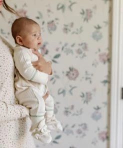 Fin & Vince Booties - Milk + Emerald Stitch