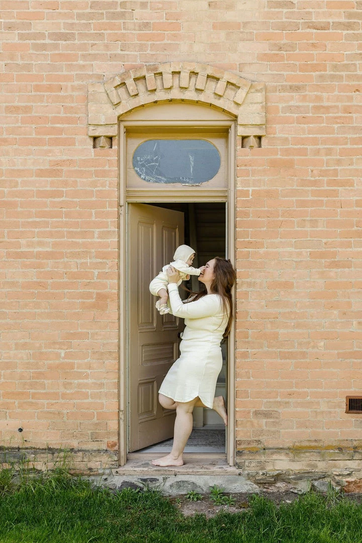 Fin & Vince Sale Women's Nightgown - Milk + Emerald Stitch 27 Fin & Vince Sale Women's Nightgown - Milk + Emerald Stitch