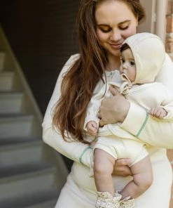 Fin & Vince Bloomer - Milk + Emerald Stitch