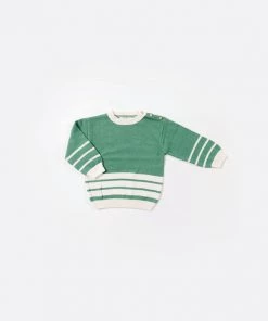 Fin & Vince Harbor Sweater - Schoolhouse Green/ Milk Spring/summer