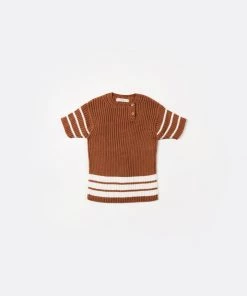 Fin & Vince Spring/summer Heritage Knit Top - Adobe