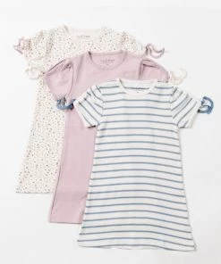 Fin & Vince Red, White And Blue Nightgown - Ticking Stripe - Vintage Blue