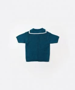 Fin & Vince Red, White And Blue Sailor Cardigan - Ocean