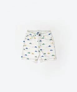 Fin & Vince Vintage Denim Shorts - Cars